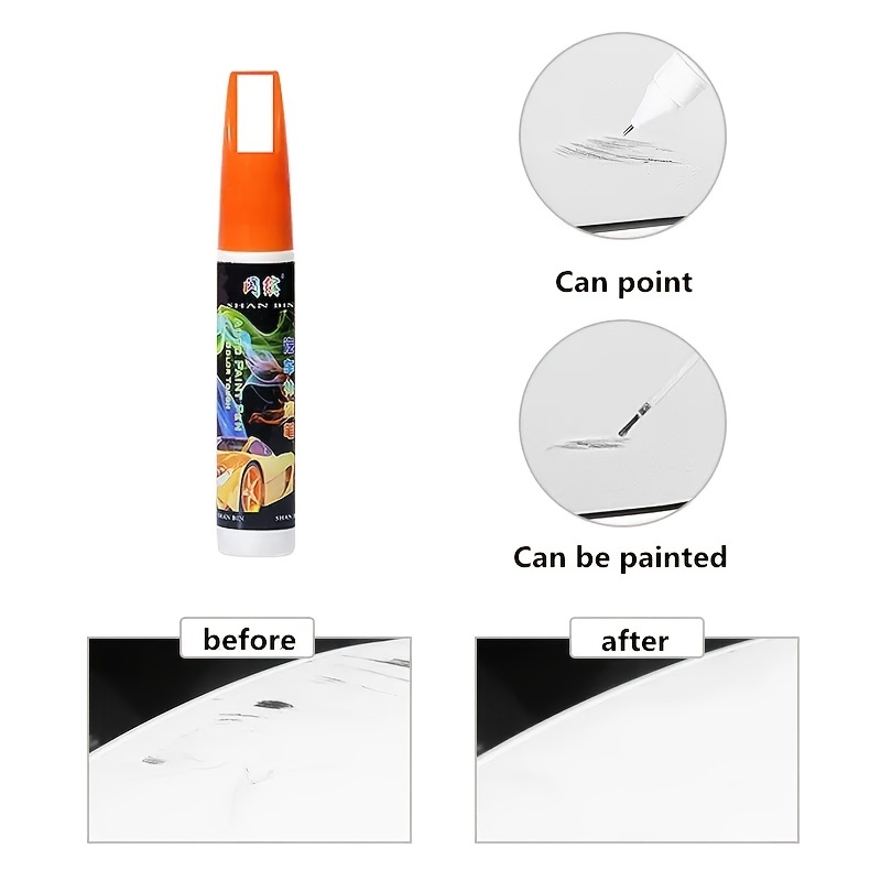 Bolígrafos de pintura de coche para reparación de arañazos, bolígrafo de  retoque de coche blanco perla