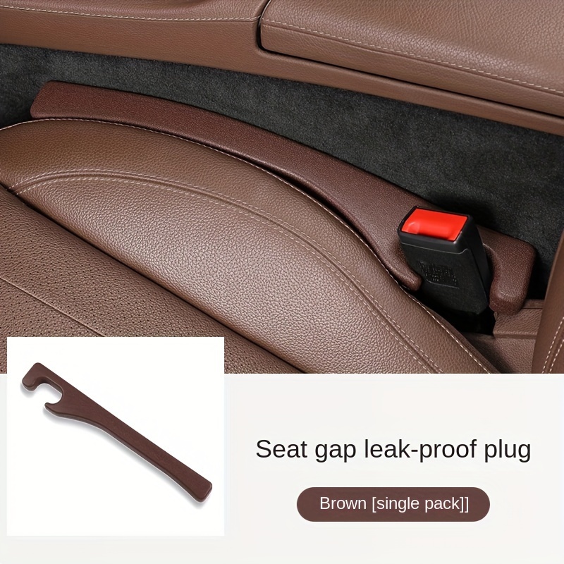 2pcs Car Seat Gap Plugs Seat Upholstery(Brown)