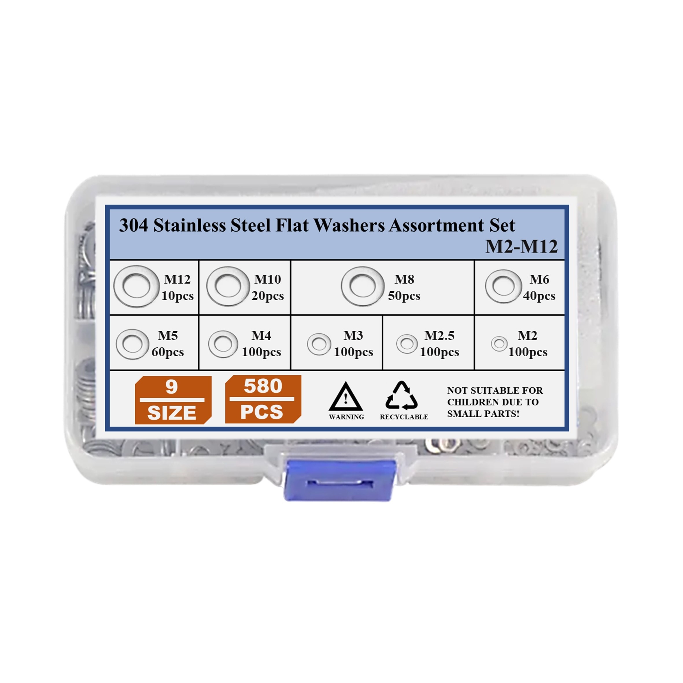 720 Stück Flachdichtungen Set,304 Edelstahl Hardware Dichtungssortiment  Kit,9 Verschiedene Unterlegscheibengrößen - (M2 M2.5 M3 M4 M5 M6 M8 M10  M12) Geeignet Für Schrauben, Muttern Und Bolzen - Temu Austria