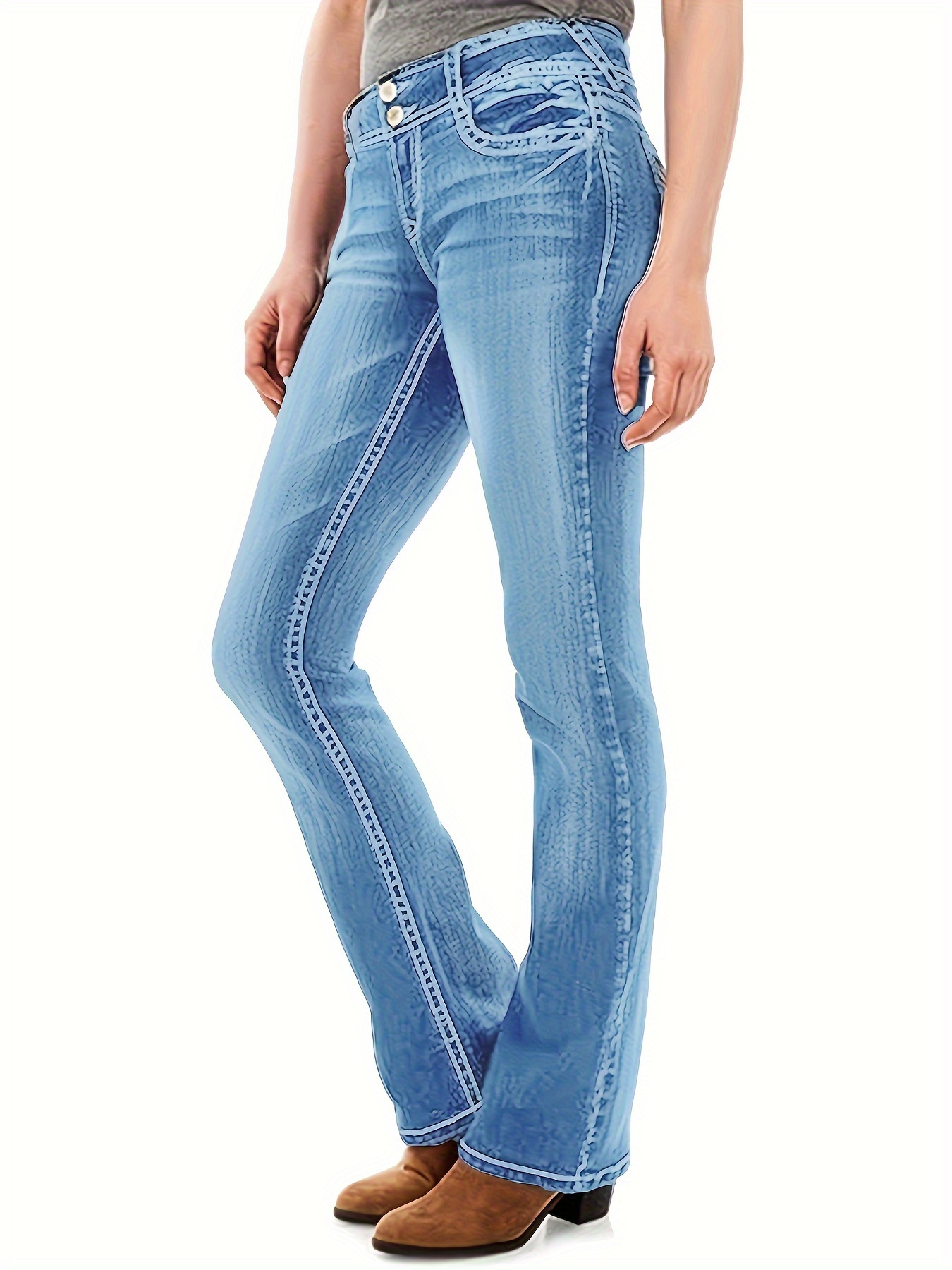 Becca Stretchy Mid Rise Bootcut Jeans