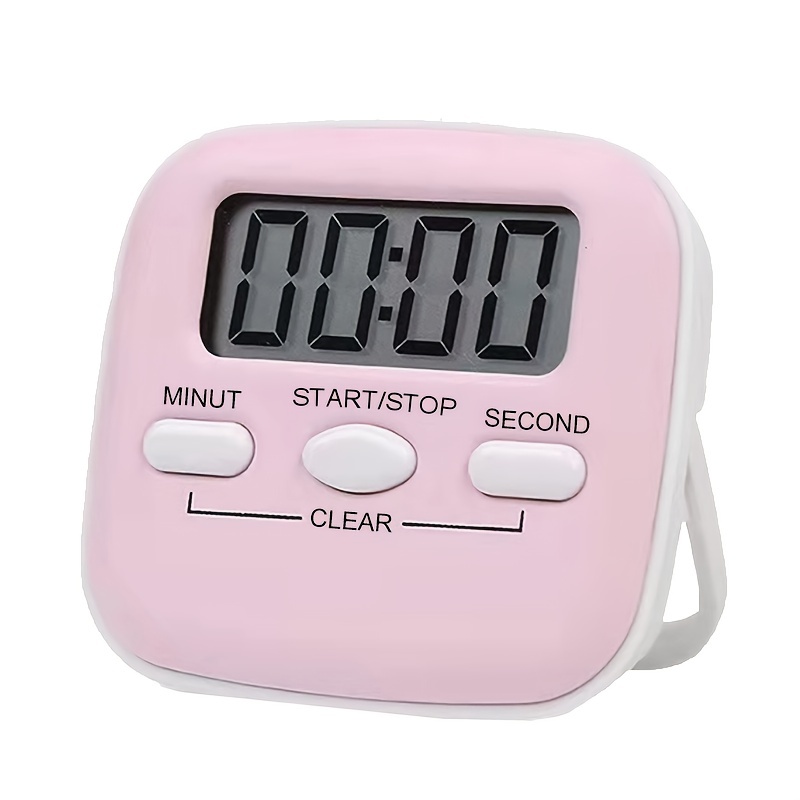 Mini Digital Kitchen Timer Big Digits Loud Alarm Magnetic Backing