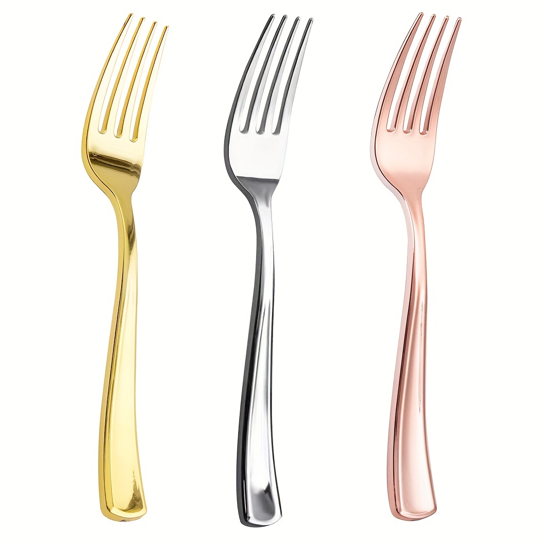 300 Clear Plastic Forks, Heavy Duty Plastic Utensils, Disposable Forks, Fancy Plastic Cutlery, Clear Plastic Silverware Bulk
