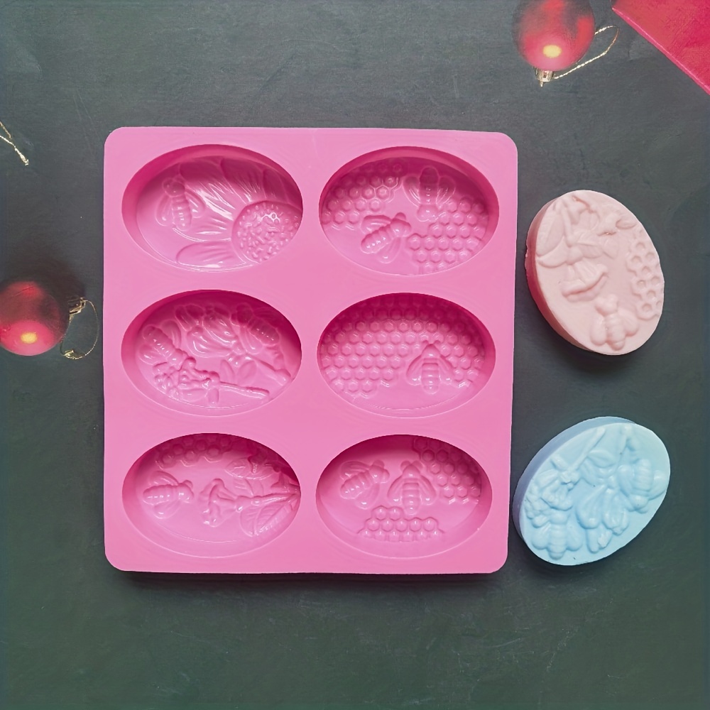 3d Handmade 4 cavity Silicone Round Flower Creative Soap - Temu