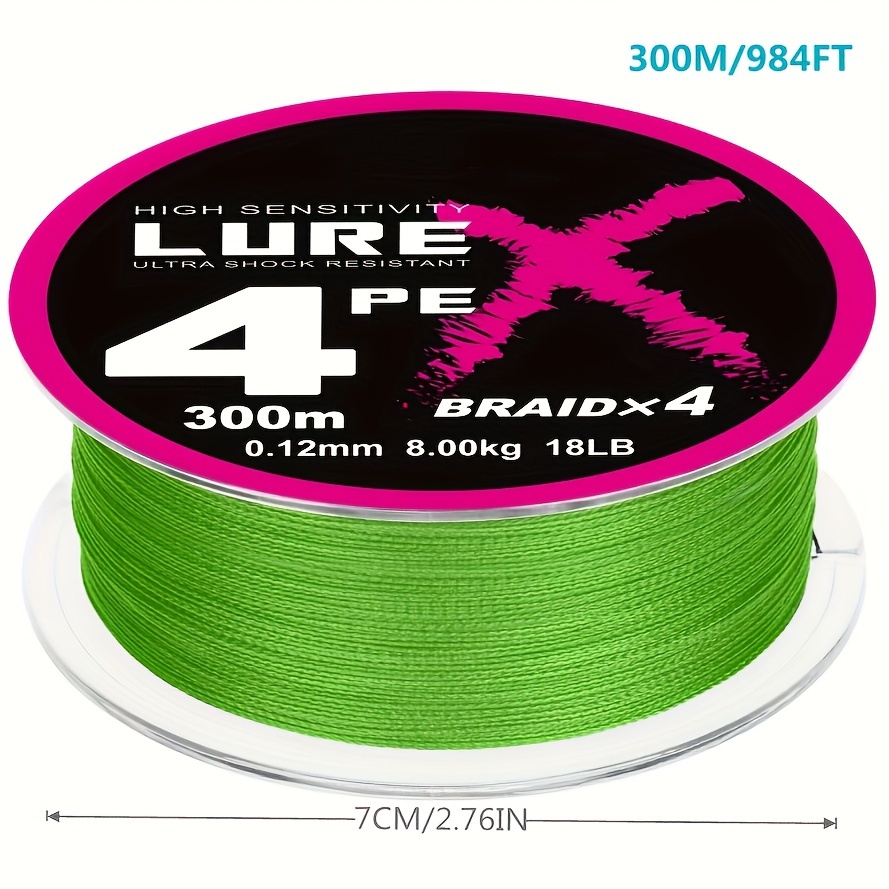 Green 4 Strand Powerful Braided Pe Fishing Line Saltwater