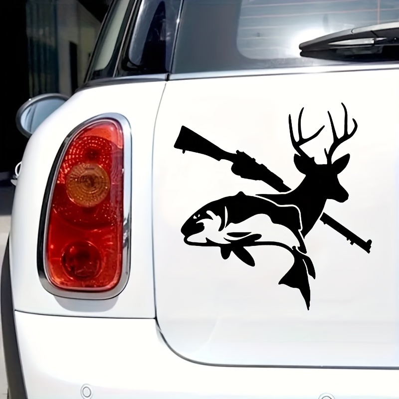 Fish Deer Decal Car Sticker Fishing Hunting Car Sticker Body - Temu