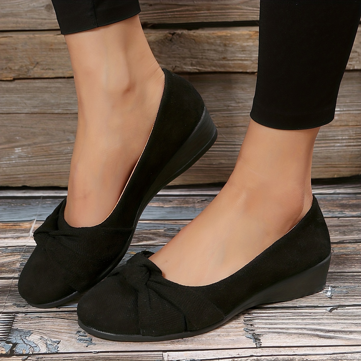 Zapatos Planos Negros Mujer Zapatos Cómodos Punta Cerrada - Temu Spain