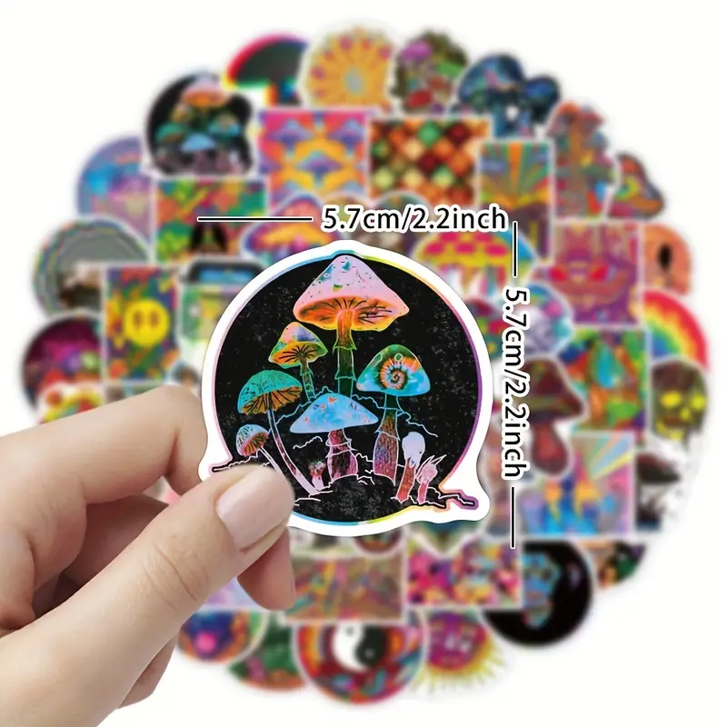 Trippy Stickers Psychedelic Stickers For Adults,trippy Accessories Stickers,hippie  Sticker Packs For Adults, For Laptop Hydro Flask Water Bottle Car Cup  Computer Guitar Skateboard Luggage Bike - Temu