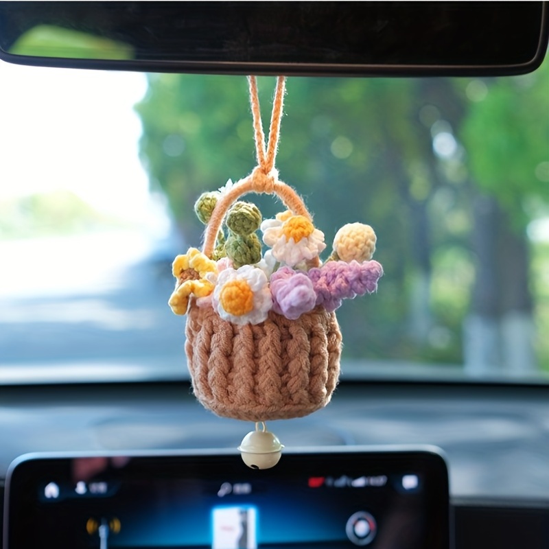 Brighten Up Your Car with These Hand-Woven Flower Baskets - DIY Sunflowers & Small Daisies!