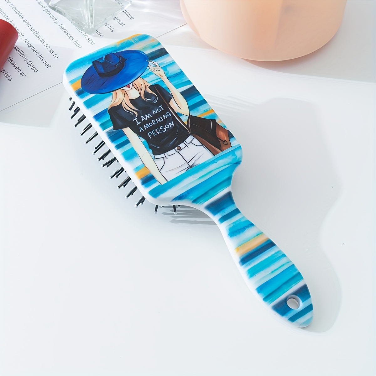 Cute Girly Pattern Air Cushion Comb Detangling Hair Brush - Temu