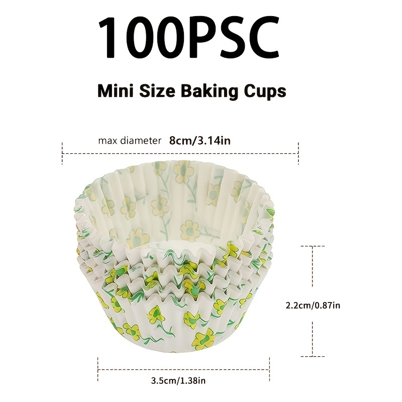 100pcs 3.5cm Coffee White Small Mini Cupcake Liner Baking Cup