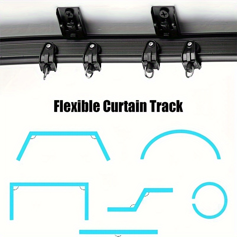 Rail de rideau de plafond Flexible Pliable Rideau Rail Rouleaux de