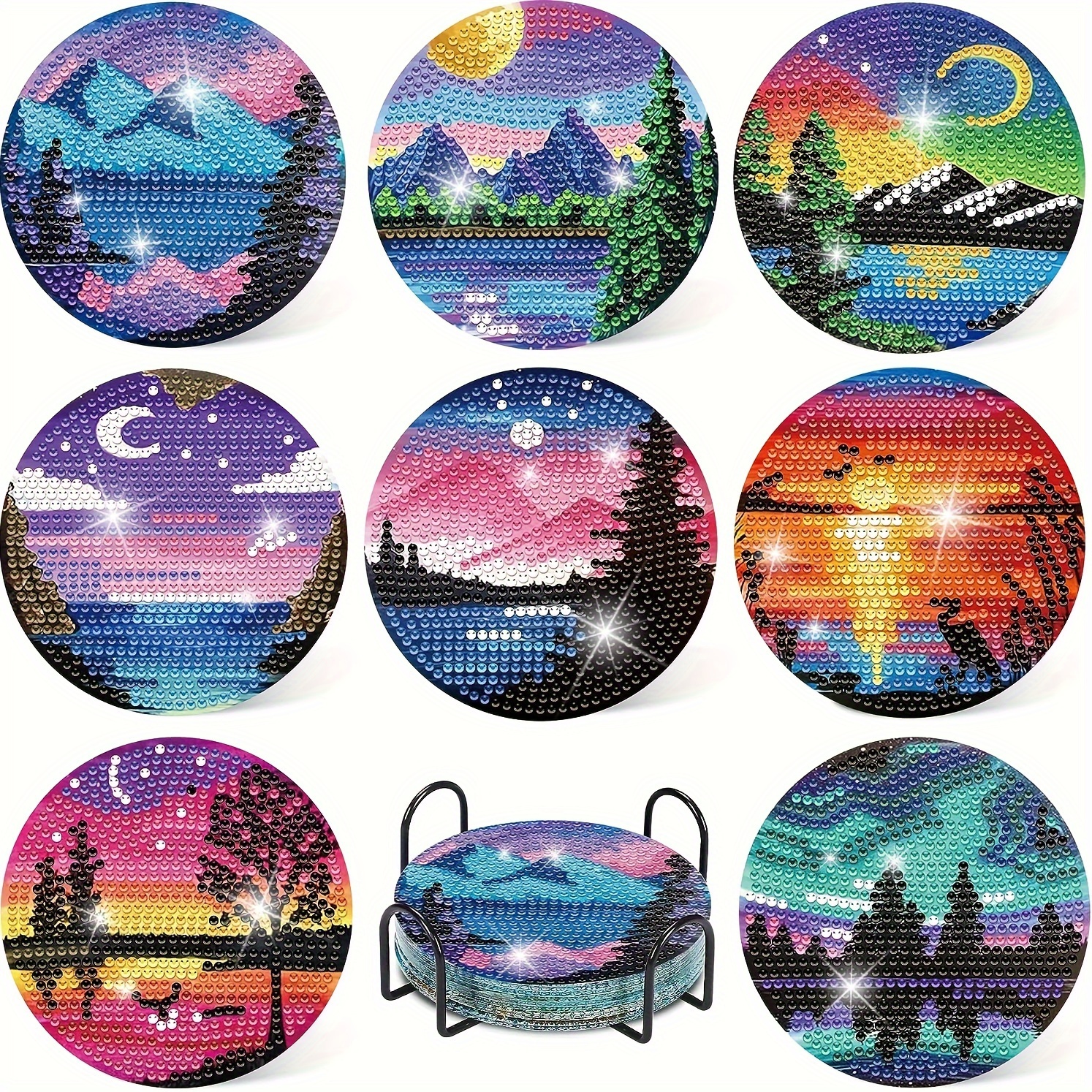 Diamond Painting Coasters - Temu