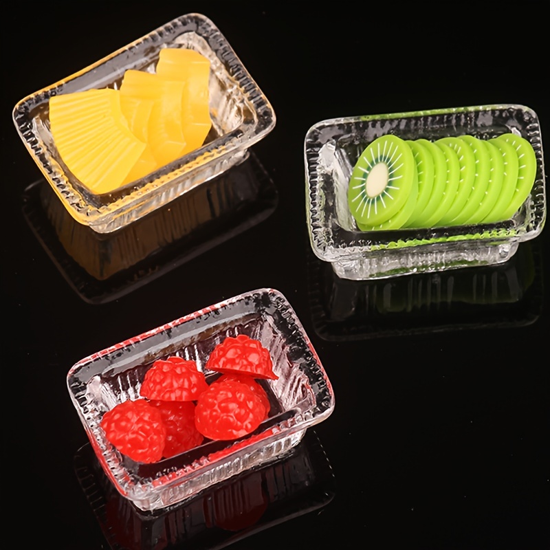 4Pcs 1/12 Miniature Dollhouse Food Container Set Mini Crisper