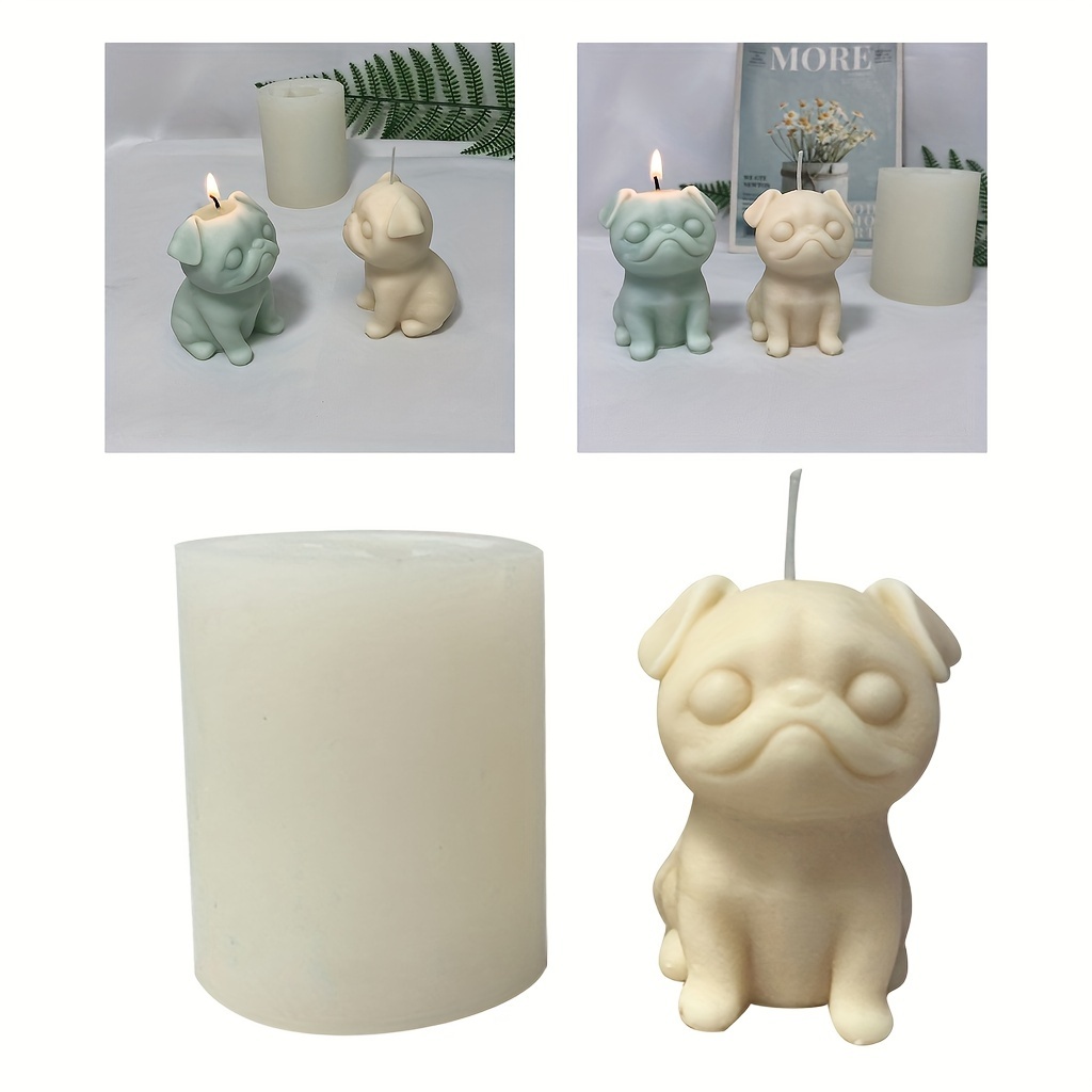 1 Molde Hacer Velas Forma Perro Peluche En 3d Moldes Cera - Temu