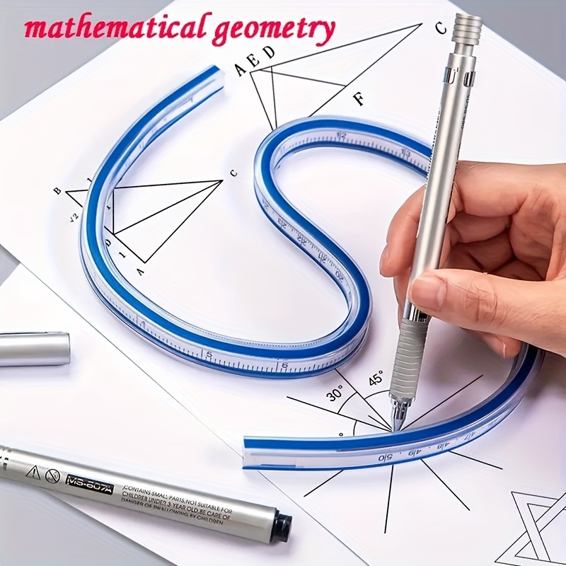 

Flexible Curve Ruler Drawing Tool Snake-shaped Ruler Flexible Curve Ruler Sewing Plastic School Office Supplies 30cm