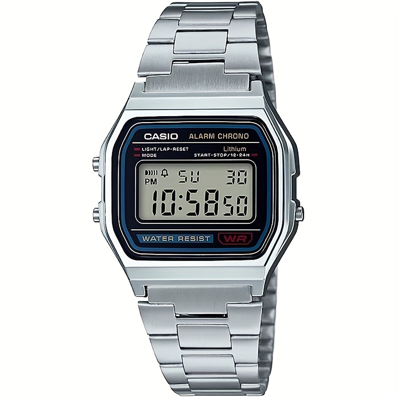 Relojes deportivos analógicos digitales para hombre, impermeables, de doble  hora, rectangular, de cuarzo, para hombres, con cronómetro de alarma