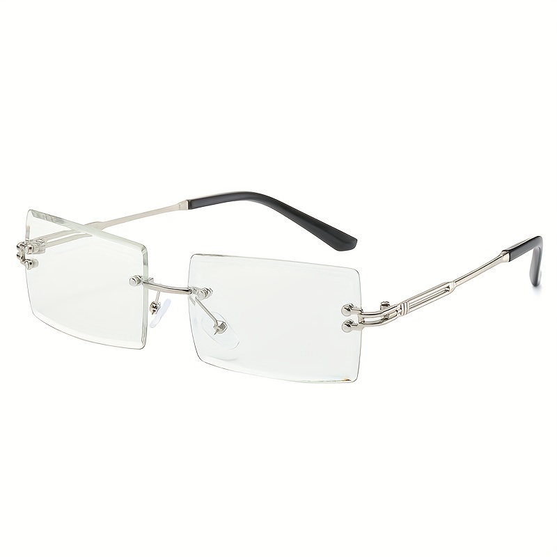 Rimless Sunglasses Gradient UV400 Sun Shades With Case
