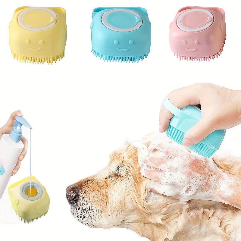 Dog Bath Brush Dog Shampoo Brush Dog Scrubber For Bath Pet Bath Massage  Brush Scrubber Dog Shower Grooming Supplies - Temu