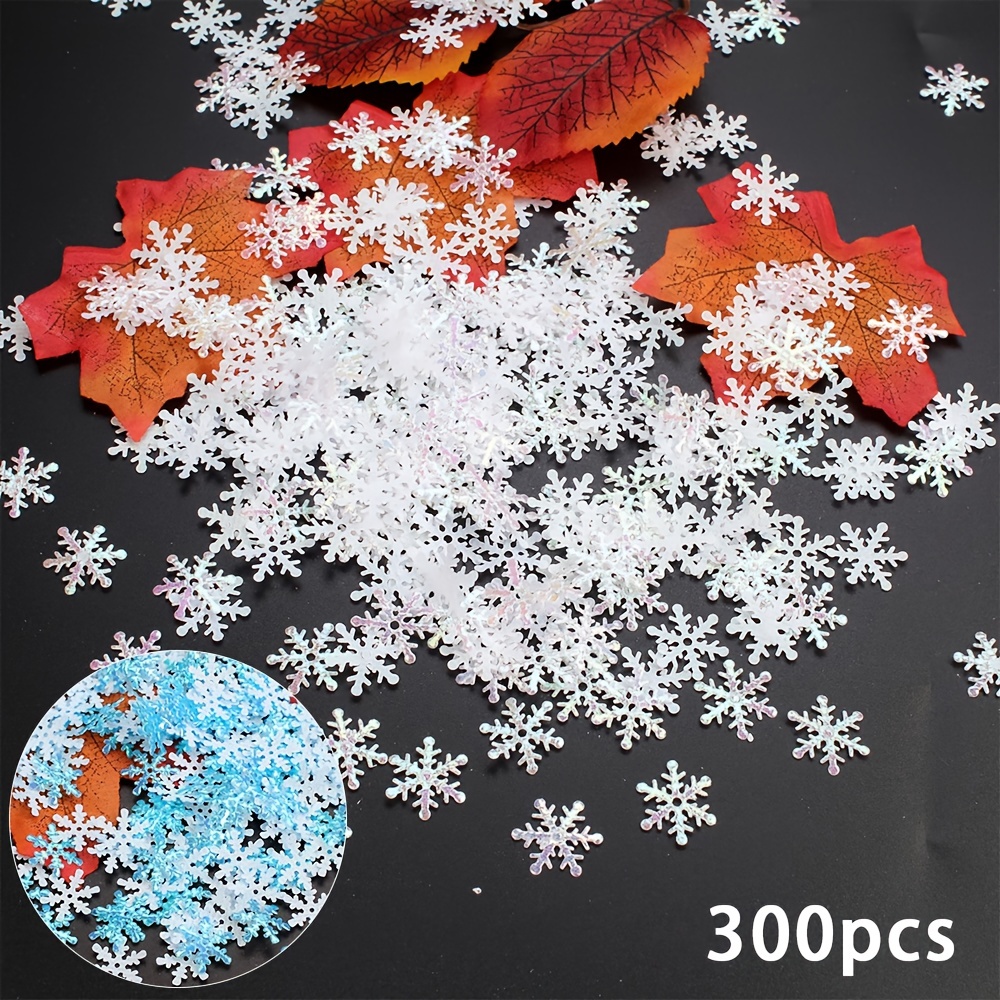 1500 Pieces Christmas Snowflake Confetti Glitter Snowflake  Confetti Christmas Winter Holiday Decorations for Christmas Wedding  Birthday Party Supplies (White) : Home & Kitchen