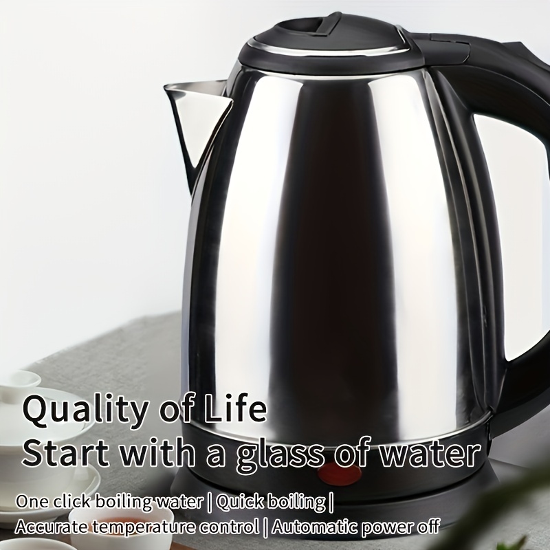 1pc 2l Electric Stainless Steel Quick Boiling Water Kettle For Household