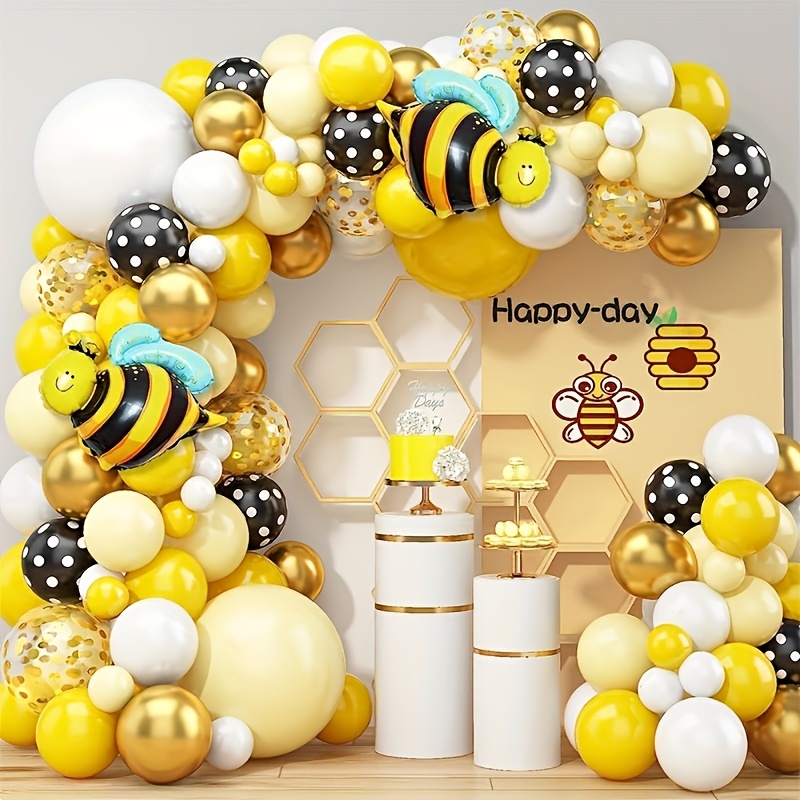 Honey Bee Party Decoration Bumble Bee Theme Balloons Polka Dot