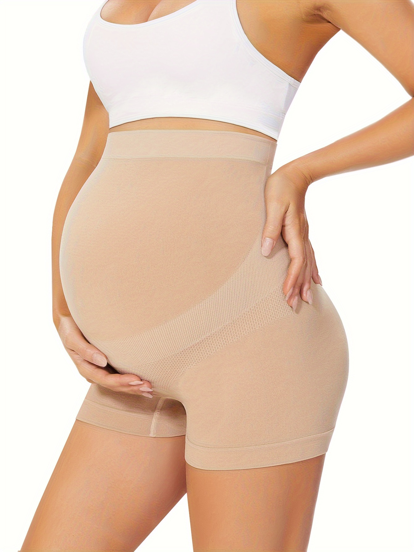 Women's Seamless Maternity Boyshort Underwear Bump Highly - Temu