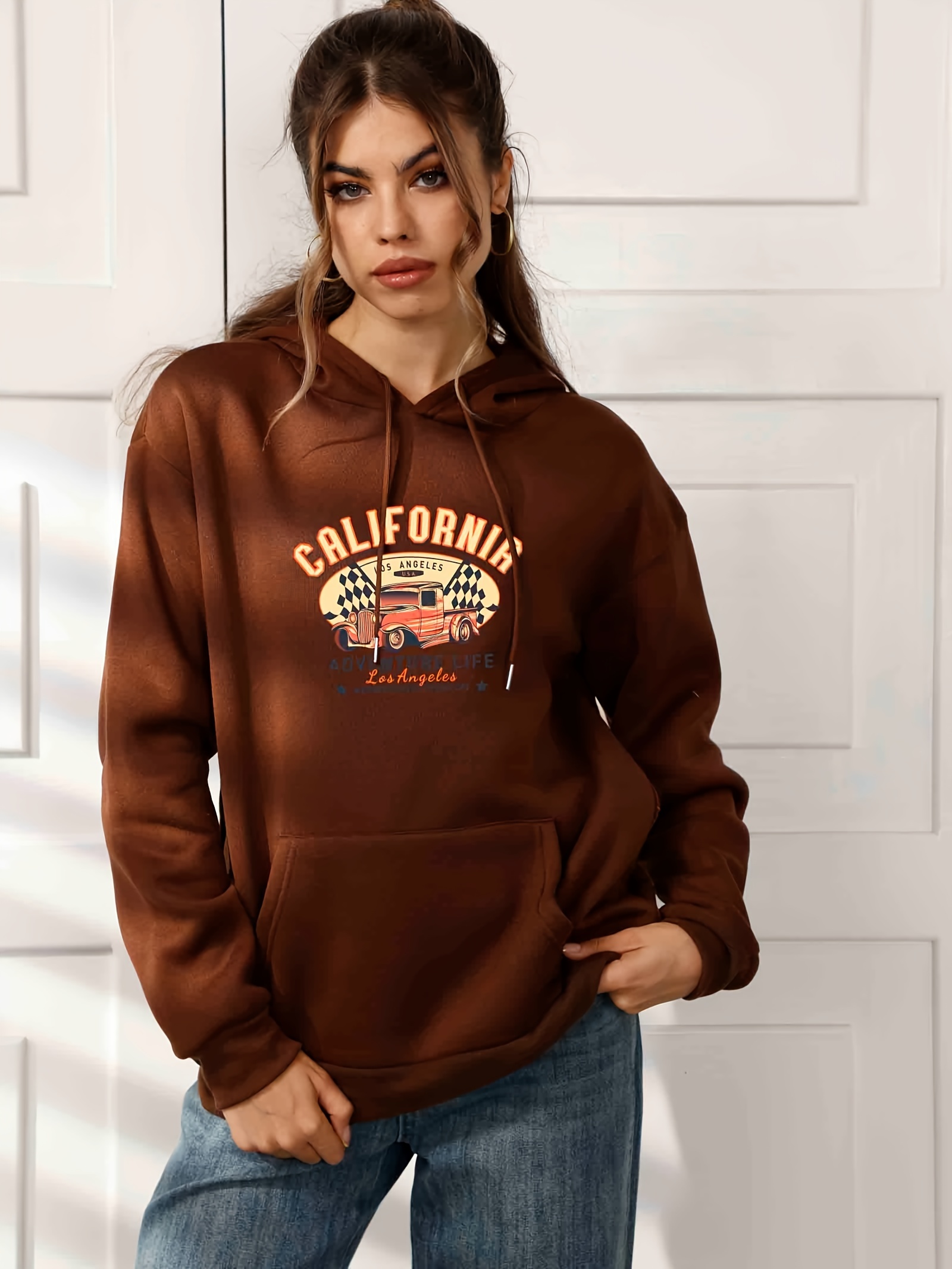 Womens Sweatshirts Los Angeles  Los Angeles Brown Sweatshirt