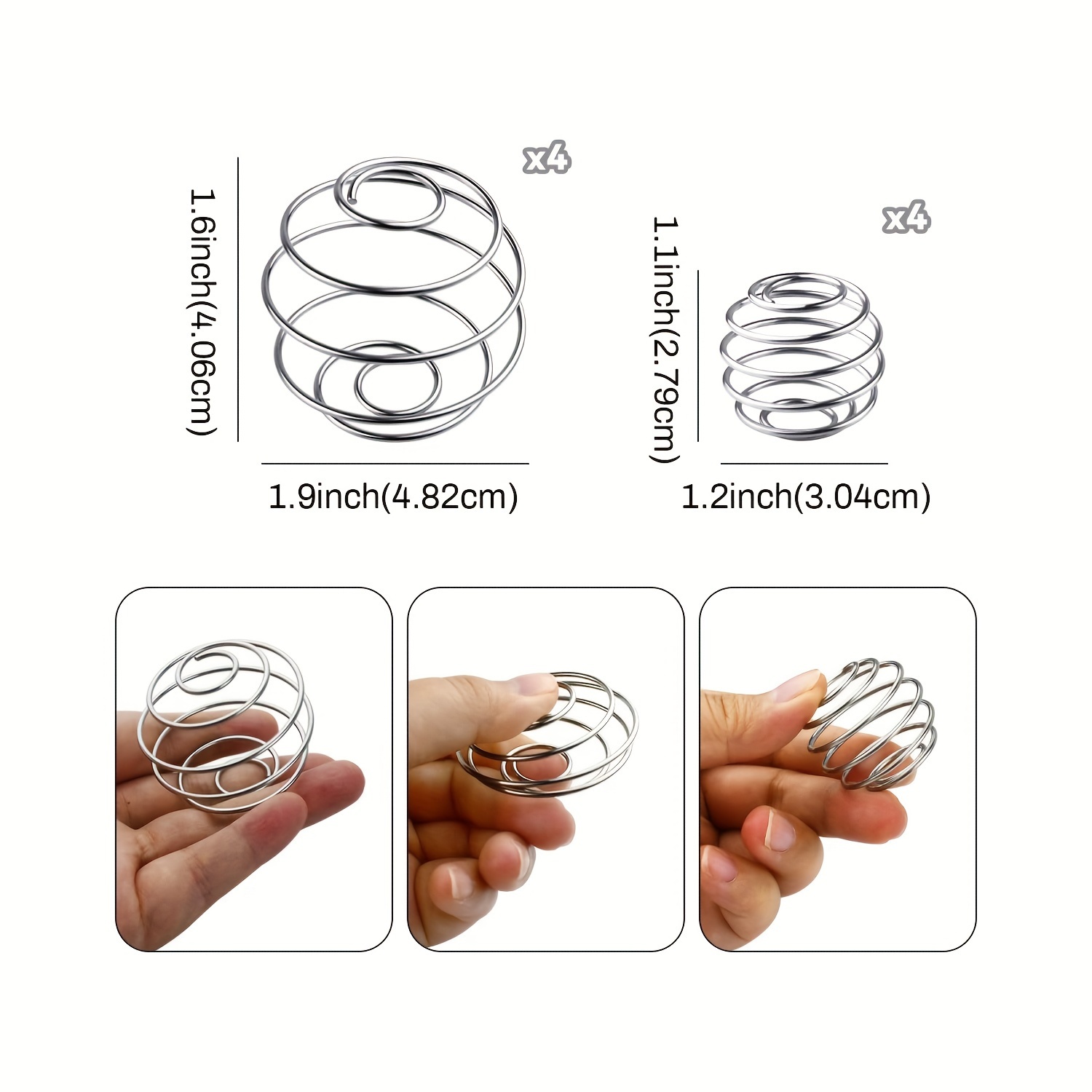 8 Pcs 304 Stainless Steel Shaker Balls 2 Sizes Milkshake Protein Balls  Replacement Shaker Bottle Balls for Drinking Bottle Cup