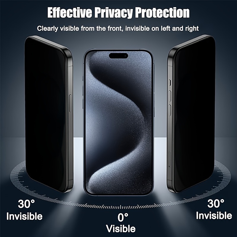 iPhone 15 Pro Max Privacy Screen Protector with Camera Lens Protector, Anti  Spy Anti Blue Light Matte Tempered Glass Film for iPhone 15 Pro Max 6.7