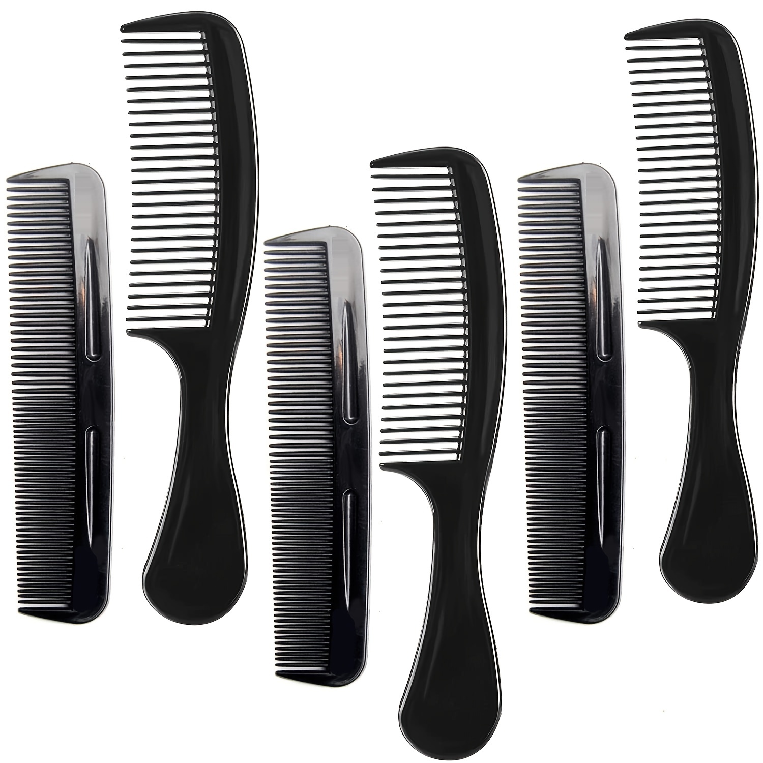 Men's 6-Pack Pocket Hair Combs Set Professional Styling Comb