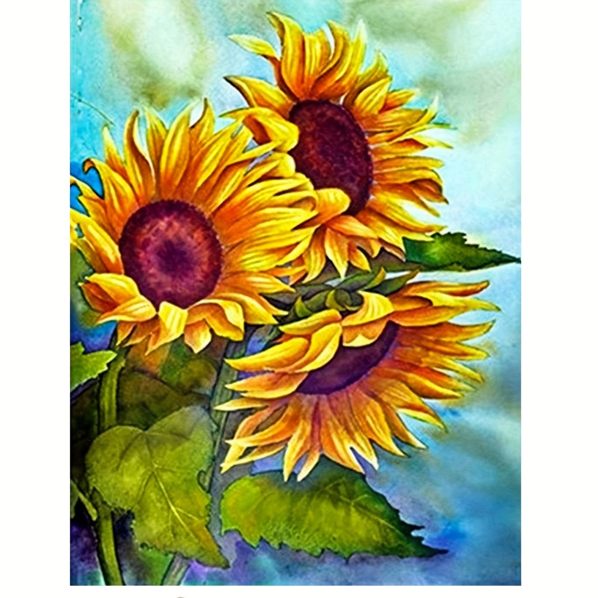 Painting Numbers Adults Kit Sunflower Acrylic Paint Numbers - Temu