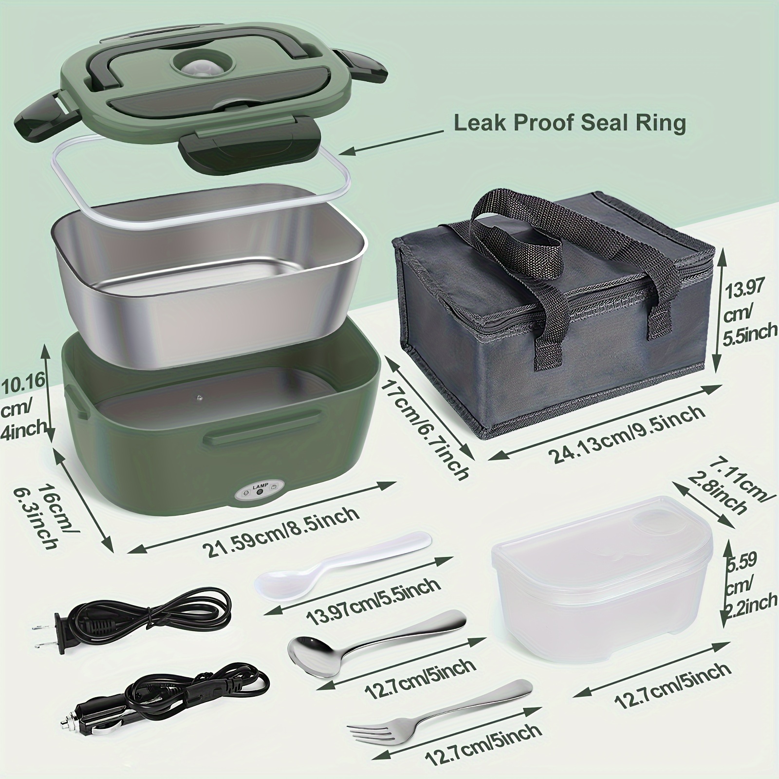Electric Lunch Box 1 Ultra Quick Portable Food - Temu
