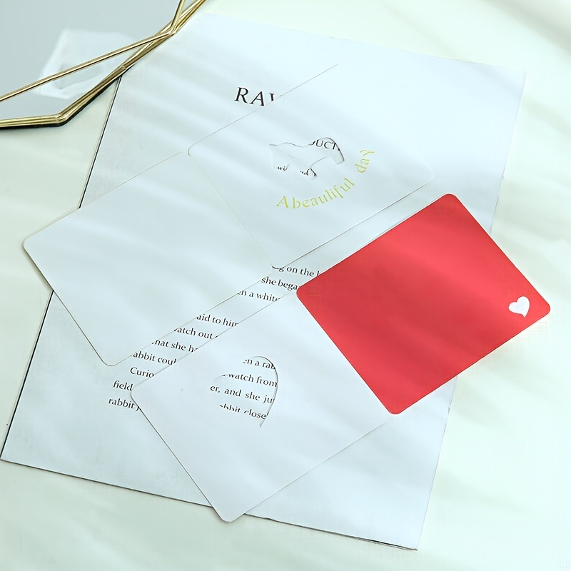 Creative Simple Color Hollow Greeting Card Folding Small - Temu