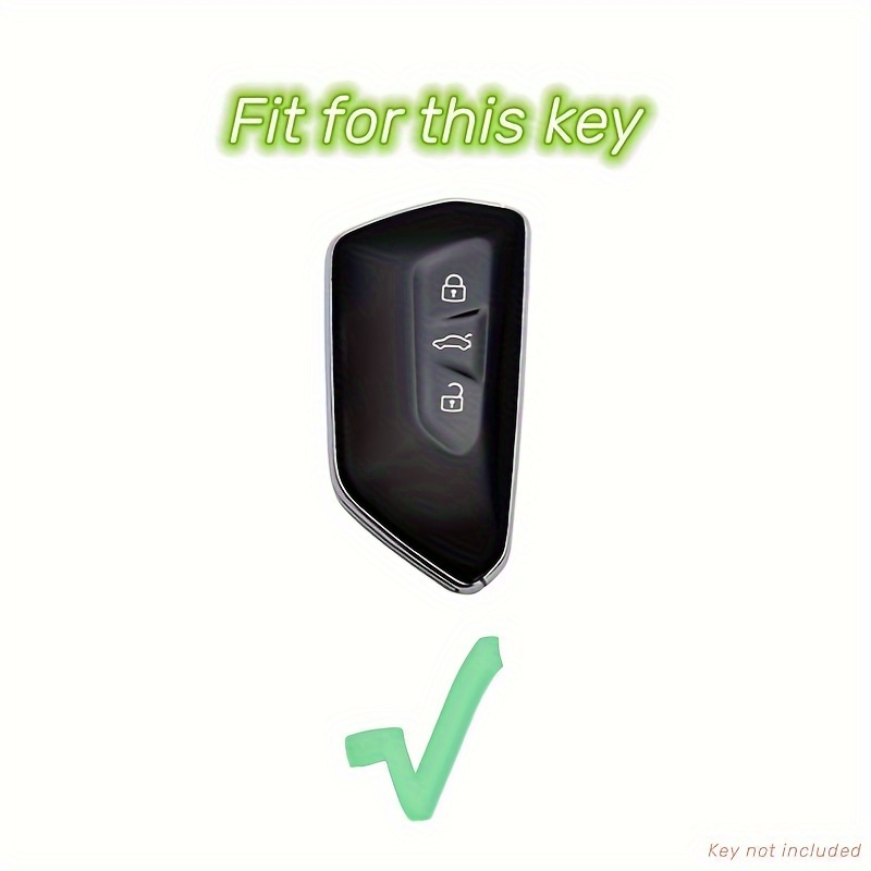 Schlüsselanhänger-Abdeckung für VW Volkswagen, kompatibel mit Golf 8, ID4,  Seat Leon MK 4, Skoda Octavia, weiche TPU-Schlüsselhülle