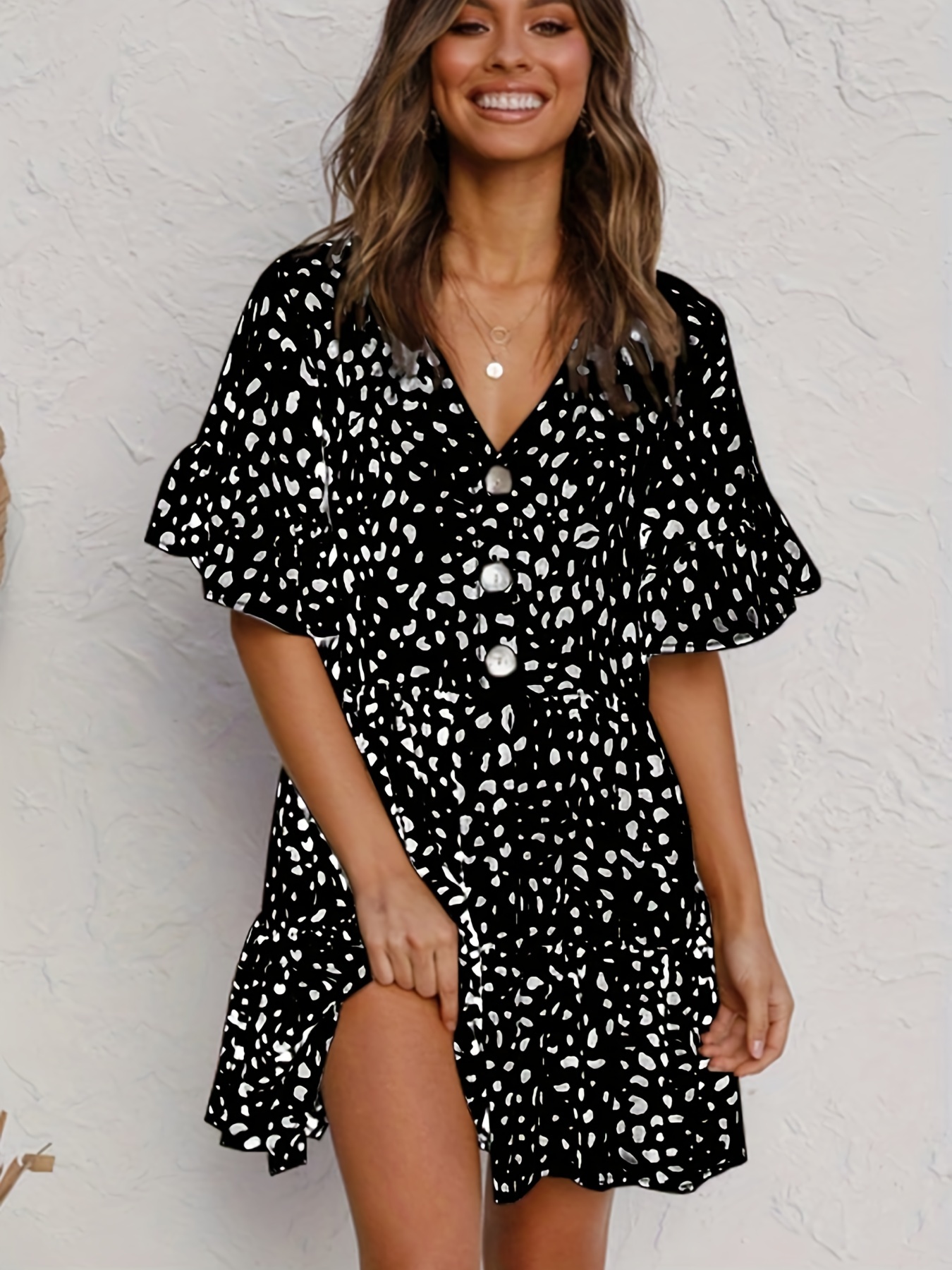 SHEIN CURVE DENIM PRINTED SUMMER DRESS IN 2XL in 2023  Printed summer  dresses, Clothes design, Polka dot maternity dresses