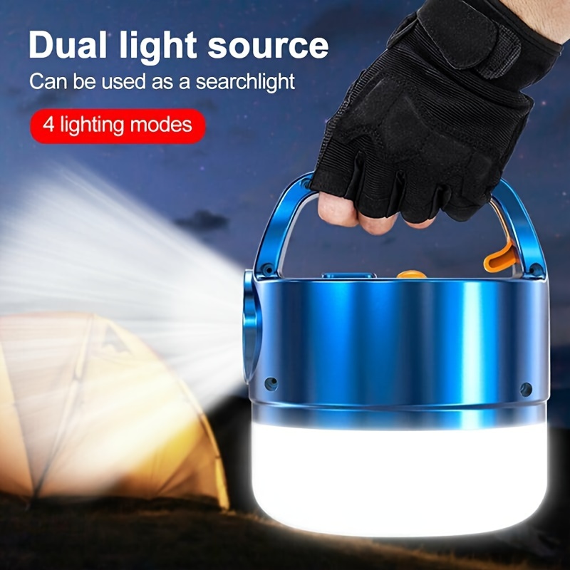 1pc Luces Camping Portátiles Lámpara Recargable Solar - Temu