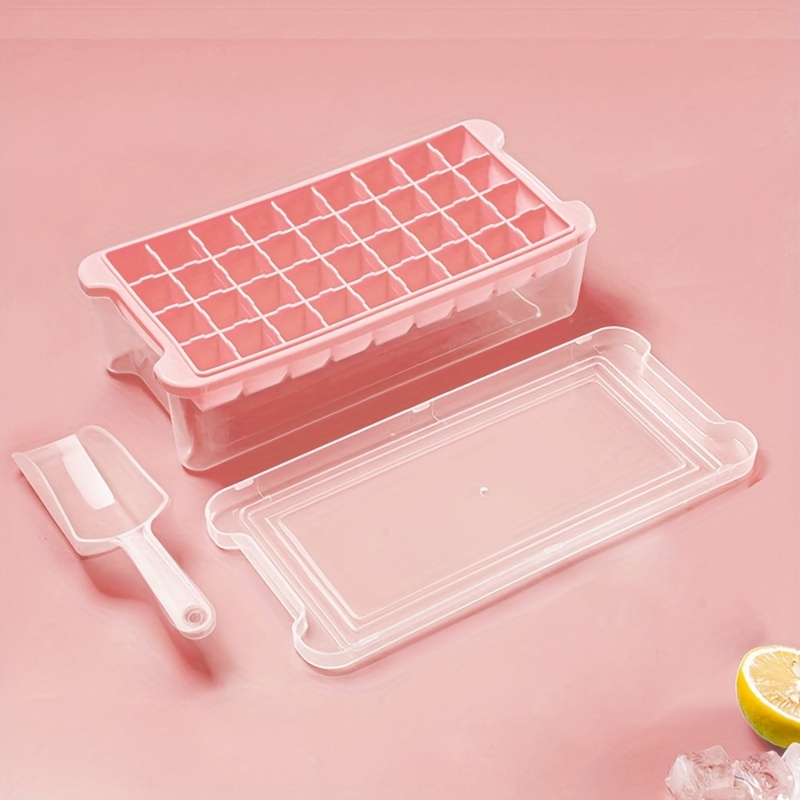 Ice Cube Tray with Lid and Bin  36 Nugget Silicone Ice Tray for