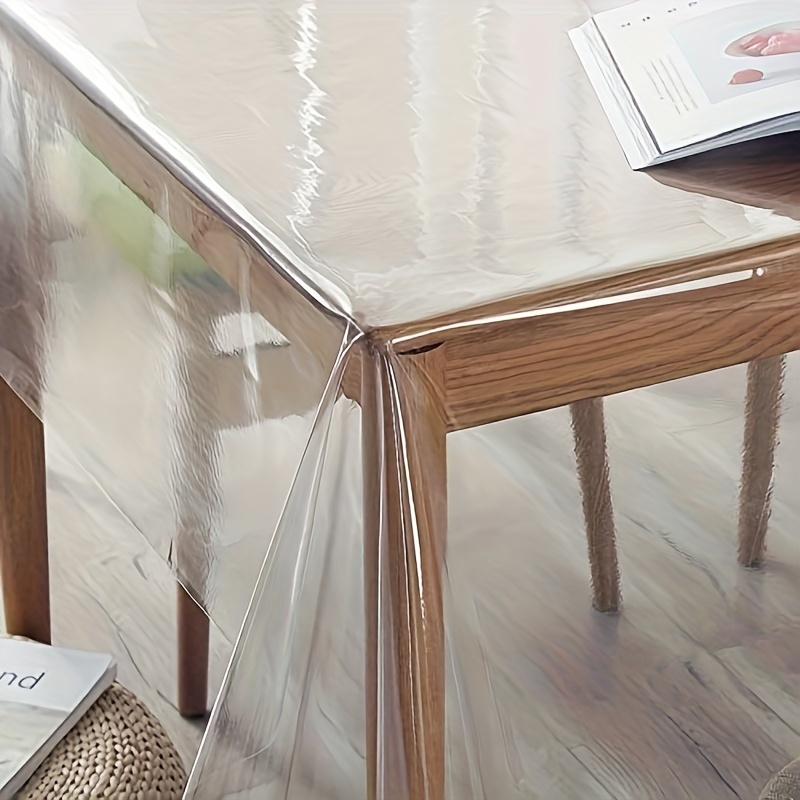Plastic Square Tablecloth Table Protector Office Desk - Temu