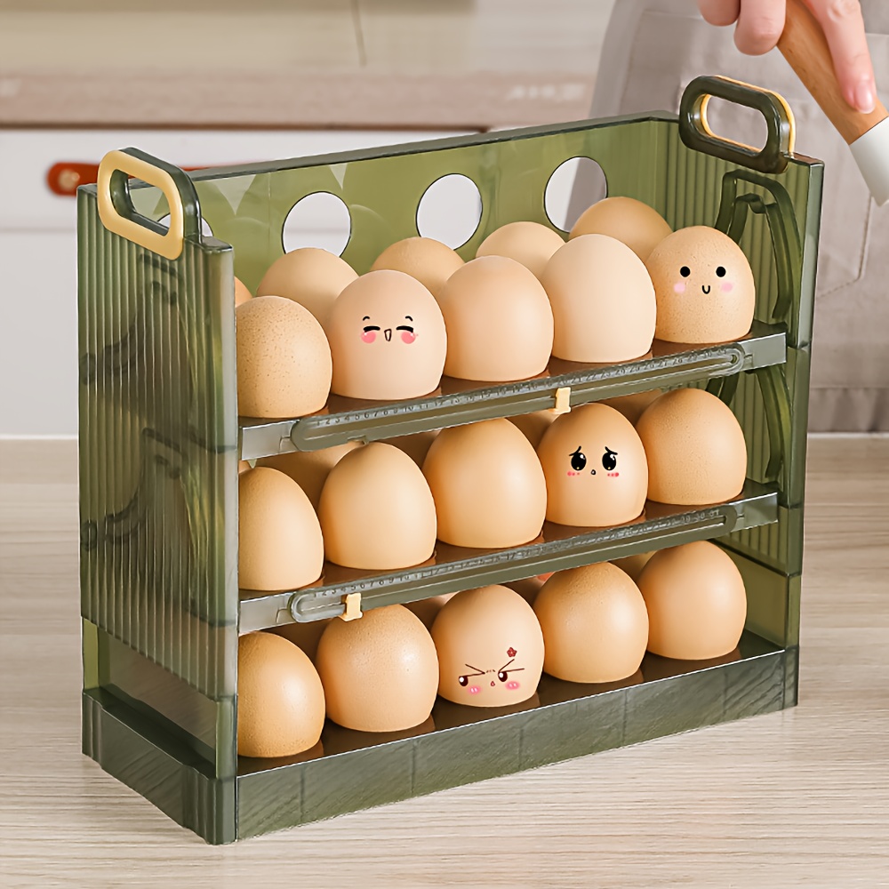 Slide Eggs Storage Box Organizers Egg Holder Container - Temu