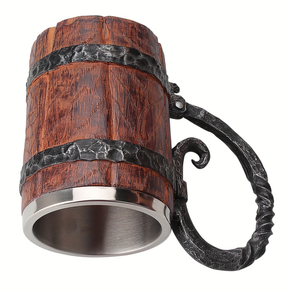 Viking Beer Mug Double Wall Insulated Whiskey Barrel Cup - Temu