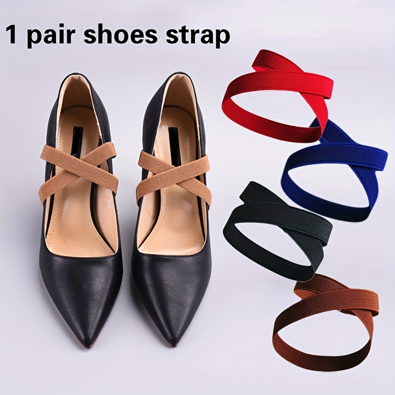 Chaussures à lacets détachables pour femmes, accessoires pour lacets  anti-lâches avec souliers à talons hauts et boucle pour femme, 1 paire  (Color 