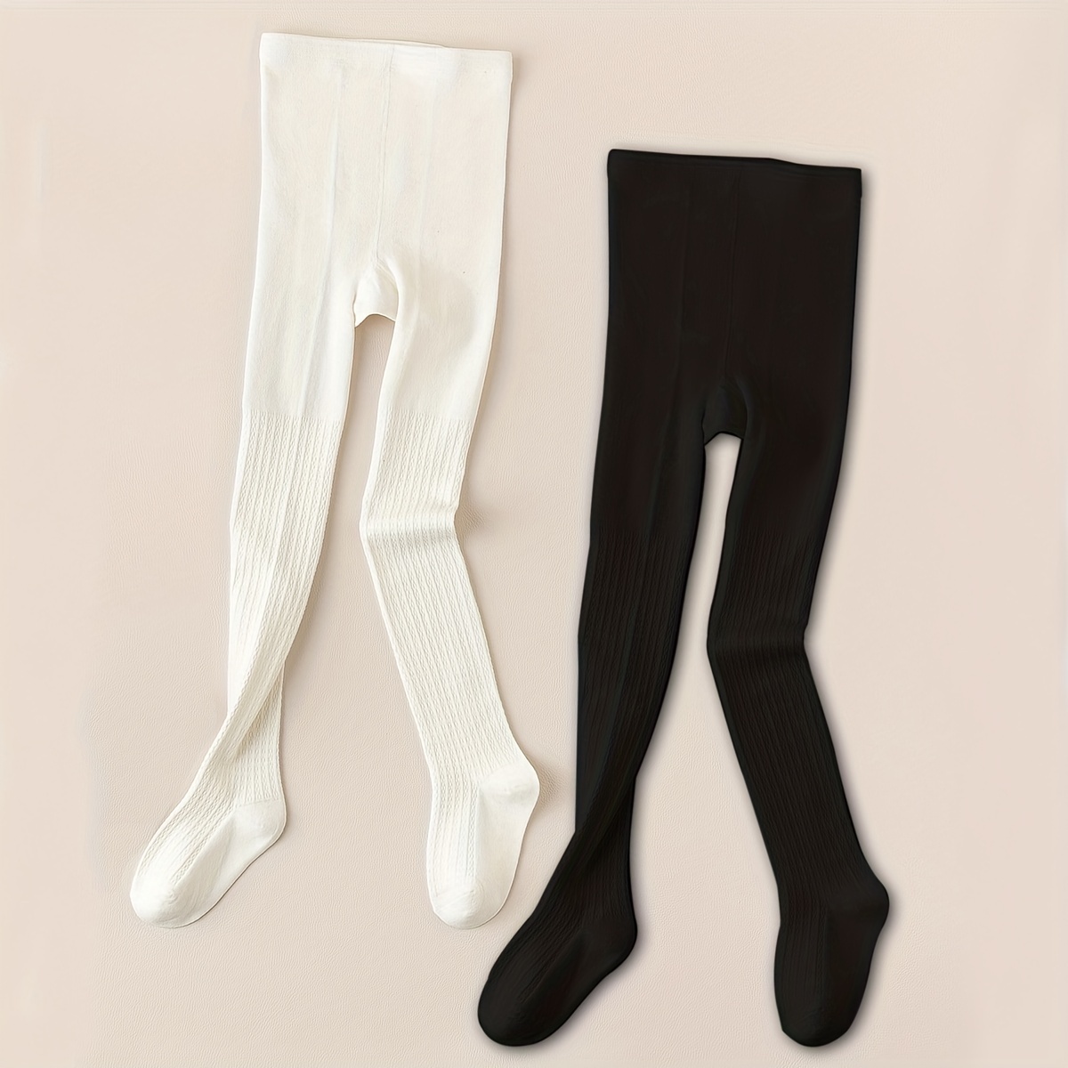 2pcs Casual Plain Color Breathable Comfortable Tights Leggings Girls Teen  For Spring Summer