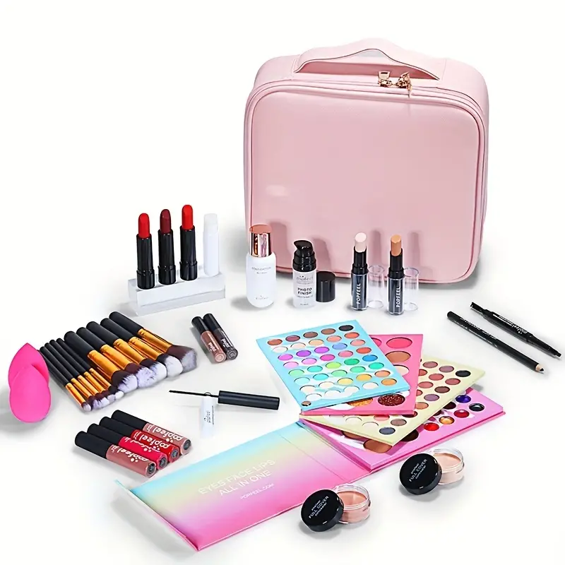 complete makeup set for beginners includes eyeshadow lip gloss foundation lipstick and concealer perfect for creating a flawless look details 7