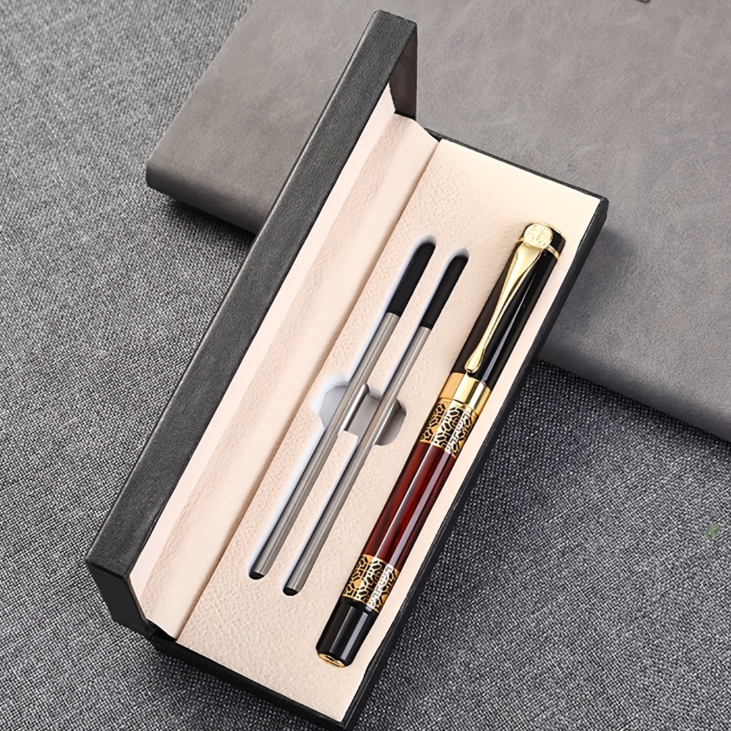 Pen Gift Boxes Metal Ballpoint Pen Case Pencil Holder - Temu