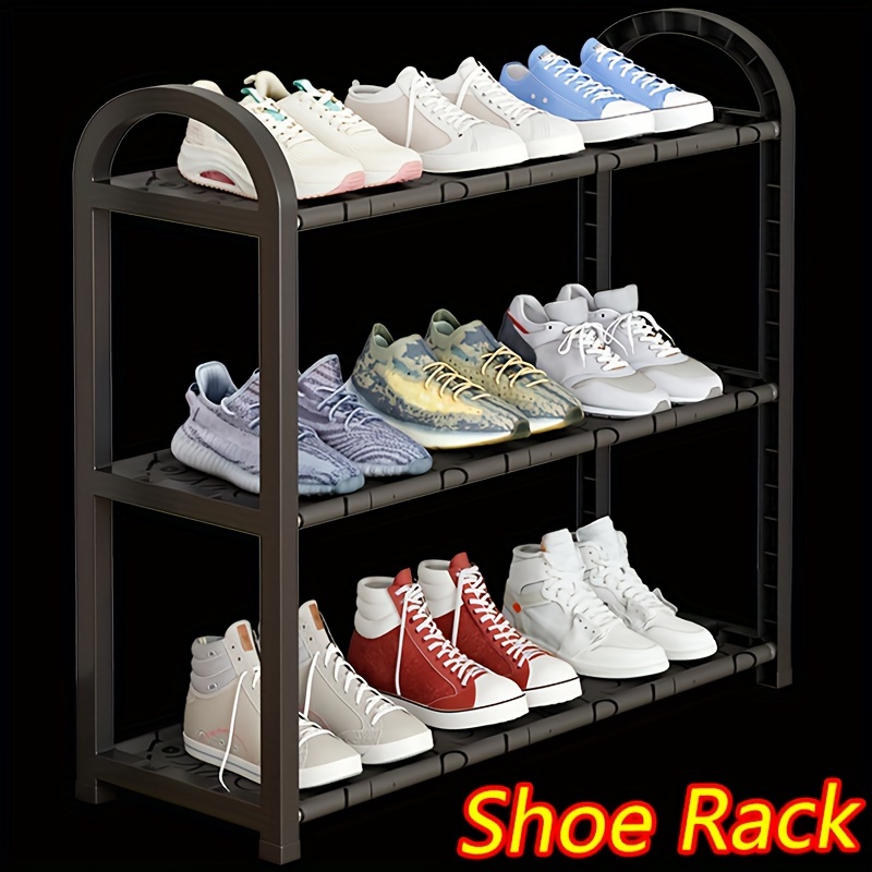 Rangement chaussures à 4 niveaux extensible et superposable