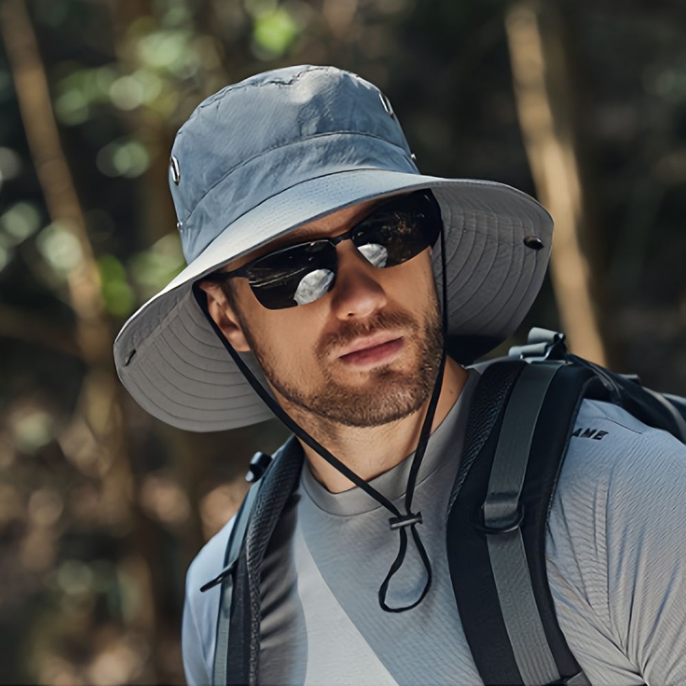 Buy JMP Outdoor Fishing Hat Sun Protection Hat Mountaineering Hat Fisherman  Hat Big Brim Hat Breathable Sun Protection Hat Foldable for Unisex (Grey)  at