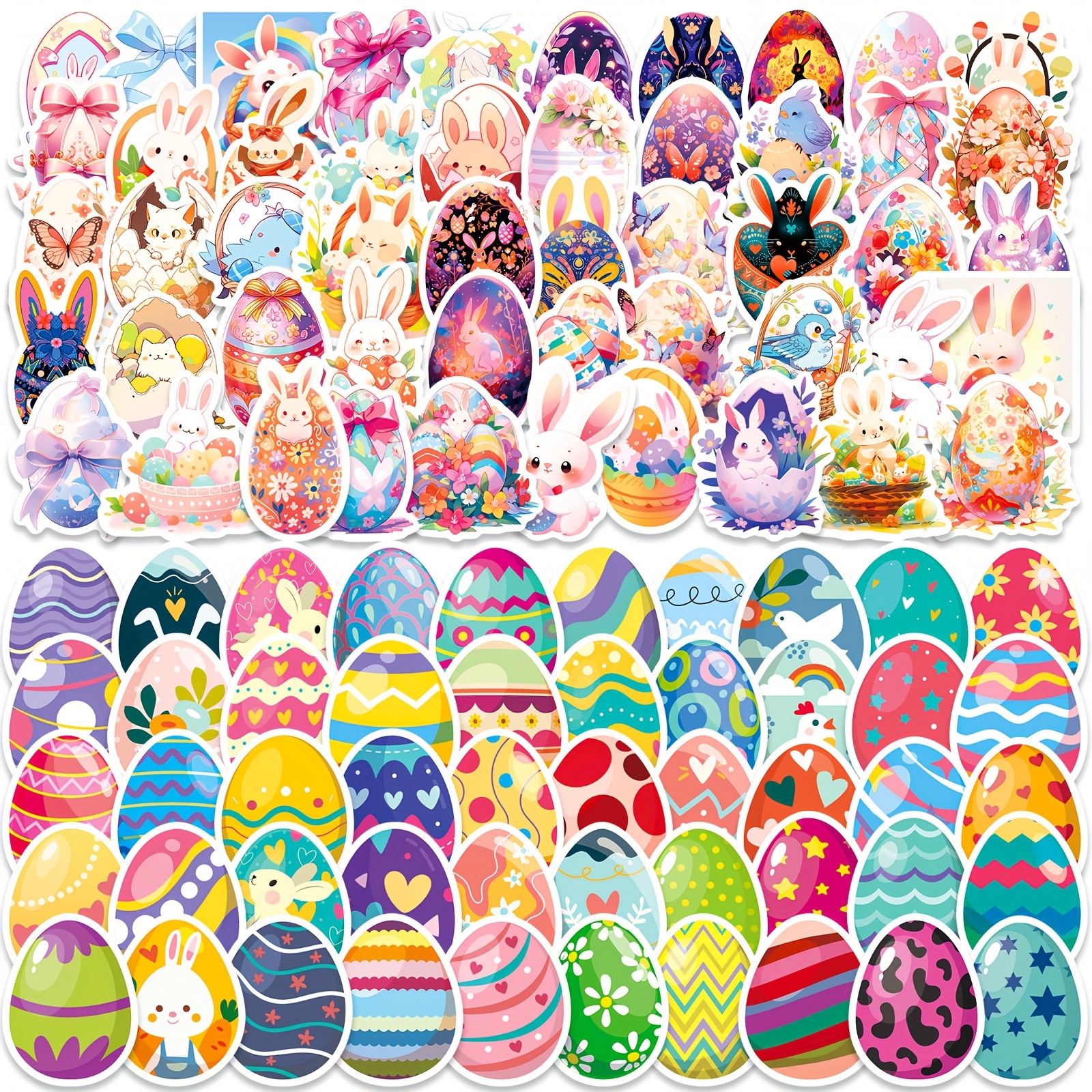 6pcs Easter Bunny Egg Chick Puzzle Fun Stickers Party - Temu