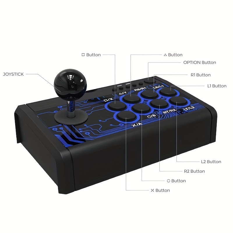 Arcade Fight Stick - Fight Sticks PC with Turbo & Macro  Functions,Compatible with TV/PC/PS3/PS4/PS5/Xbox/Xbox Series X