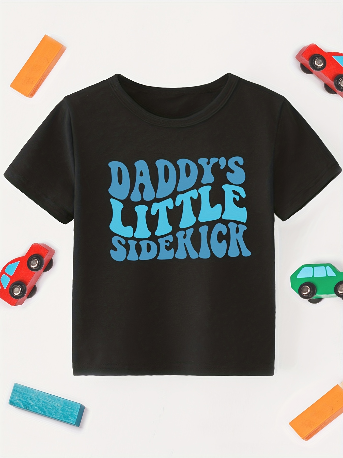 Daddy's Fishing Buddy Print Boys Creative T shirt Trendy - Temu Canada