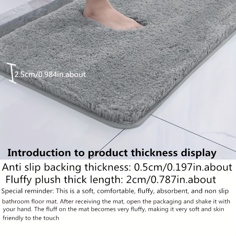  Genteele Non-Slip Memory Foam Shaggy Bathroom Mat